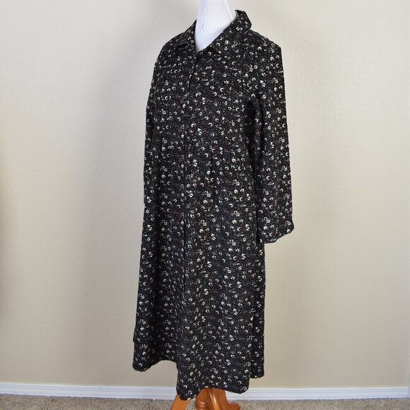 Vintage La Cera Corduroy Floral Dress NEW - M - Picture 6 of 12